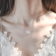 Farcoko Moon Splash Galaxy Necklace Women's Light Luxury Niche Japanese and Korean Style Clavicle Chain Christmas Birthday Gift for Girlfriend Necklace, Bracelet