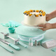 Yunqi Decoration Turntable Cake Decoration Table Set Home Rotating Turntable Baking and Birthday Making Tools Full Set Baking Turntable-Nordic Powder Set Three Color Box 27.5cm