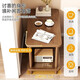 Plain wood solid wood side table sofa side cabinet mini small tea table tea table storage rack living room household simple bedside table [imported solid wood] walnut color 60*30*53cm