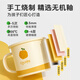 CocoME (COCOME) Children's Tableware Orange Duoduo Enamel Bowl Thickened Hand-fired Anti-fall Portable Baby Food Bowl White