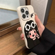 适用于苹果15promax手机壳新款iphone14高级感13pro卡通12比耶情 降解壳-米白色-TDL比耶女孩W695 iPhone 15