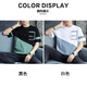 Dingfengbaoluo Kurzärärmelte T-Shirt Herren Sommer Trendy Brand Fünf-Punkte-halbärmelige Baumwoll-Baumwoll-T-Shirt-Top-Herrenkleidung 21056 Black XL
