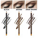 Eyebrow pencil with pencil sharpener, matte, waterproof, sweat-proof and non-smudge-proof, bagged eyeliner and beard tracing pen, pencil sharpener, eyebrow pencil - black 1 piece