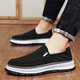 Chaussures pour hommes Jeep Printemps et automne léger respirant des chaussures de toile de pédale d'un pied Foot's Foot Sole Sole Casual Chores non glissa Lazy Driving Chaussures Black (Sports Taille) 41