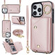 Jinhao iPhone14 Promax Reißverschluss Brieftasche Mobile Hülle Apple 13/12 Crossbody Protective Case Xsmax Kartenring Lanyard Persönlichkeit Red Apple iPhone 14 Pro