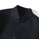 
Fazeya Hengyuanxiang Zhongshan suit stand collar suit men's short wool coat men's slim business casual dad suit black 170/88A