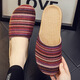 Sandalias de lino Ximulai Sandalias para mujeres Lino de algodón masculino Baotou Zapatos de casa de pareja japonesa Four Seasons Summer Baotou Red 37-38 Tamaños