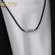 China Gold (CHINA GOLD) Nine-Eyed Dzi Beads Necklace Pure Silver New Style for Men and Women Couple Valentine's Day Birthday Gift for Girlfriend and Wife Nine-Eyed Dzi Beads-Black String