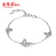 COLDDOX's new PT950 high-quality romantic platinum butterfly bracelet with shiny crushed ice platinum bracelet for your girlfriend on Chinese Valentine's Day. Approximately 16+2.5cm. Weight approximately 5-5.2 grams.