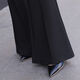 
ZHITE flare trousers for women this year's new hot-skin-free autumn 2024 high waist drooping large flare trousers trousers casual trousers black 9901# regular model M