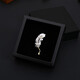 Kamalun (KAMALUN) brooch men's high-end feather brooch gentleman's business suit corsage accessories new dress badge lapel pin for boyfriend Feather brooch + brand gift box without engraving