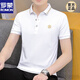 罗蒙（ROMON）夏季新款男士短袖T恤翻领POLO.衫潮流休闲半袖帅气男装有领体恤衫 679黑色 M 建议90-115斤