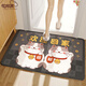 Hua Fei Hua entrance door floor mat entry door home foot mat entrance door anti-slip mat stain-resistant thickened cartoon welcome home door mat red-Lucky Rabbit Ping'an Xile 80x120cm
