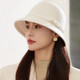 Zhunwu white top hat Hepburn style daughter hat Fisherman hat Lady's autumn and winter elegant basin hat British woolen hat [white] adjustable style - top hat (one size) big head circumference is also suitable