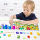
Beizhi Deer Infant Children's Building Blocks Puzzle 2 to - 3 years old 1 and a half baby hand-catched drawing board maze boy and girl cognitive enlightenment toys Dinosaur movement logarithmic board drawing board