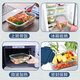 Picking the painting of high borosilicate glass lunch box 680ml*2 pieces Refrigerator storage box Office worker microwave oven heating lunch box
