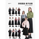 Betu women's winter new skirt accordion fold design with belt A-type skirt for women 2410T75 dark gray M