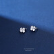Holycat cat in arms s925 silver four-leaf clover ear clip female birthday gift without pierced earrings ear bone clip ear stud jewelry for girlfriend 925 silver four leaf clover ear clip one pair