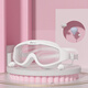 You swimming goggles waterproof and anti-fog high-definition large-frame swimming goggles for men and women diving goggles and swimming equipment transparent white + one-piece earplugs