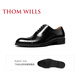 THOM WILLS商务正装皮鞋男牛皮手工三接头真皮英伦牛津鞋男士年轻人新郎婚鞋 黑色亮皮+胶底款B672-Y2 44 /9码