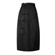 
THE SEA LIFE Ou Hai Yisheng New Chinese style high-waisted skirt for women 24 summer waist-hugging high-end black folding skirt Y16866 Black Mage S