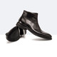 Botas de hombres de Chelsea Tykt Otoño e Botas de invierno Hombres [Top Cayer Cow Wide] Botas cortas de cuero caliente Botas Británicas Martin Men Negro 38