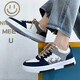 Changxiang Huili Board Schuhe Herren Sommerschuhe Herrenschuhe Großgröße Neues lässig atmungsaktive und vielseitige Teenager-Student Trend 45 Sportschuhe YJ-D920 Dunkelblau 45