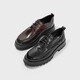 Belle Plissee Business Lederschuhe Herrenkuhläden dicke Sohle formelle Schuhe A1422AM4 Schwarz-Single 41