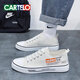 CARTELO Canvas Men's New Spring and Autumn Breathable Casual Sports Flat Shoes Fashion Men's Youth Canvas Shoes Blue 39 Standard Sports Code