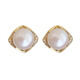 Yican Ni Ni's same freshwater imitation pearl earrings 2025 new popular earrings women's high-end earrings without piercing ear clips Ni Ni's same freshwater pearl earrings