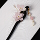 Mengyi ebony hairpin handmade jade hairpin Hanfu costume Xiu jade ancient style magnolia classical hairpin tassel step shake Xiu jade + high-end packaging. Can be engraved