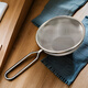 Qinkai stainless steel colander filter household traditional Chinese medicine baking net kitchen fish soup fish bone filter sieve handheld flour sieve 15cm colander - simple style