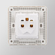 Abay switch socket panel 86 type wall concealed 3-hole power socket 10A three-hole socket