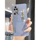 Quick dance Huawei P50pro mobile phone case for women cute diamond-set rabbit personality P50 internet celebrity trendy creative 50e lens full-cover anti-fall 5g silicone soft protective case Huawei P50 Pro [Elegant White] Electroplating rhinestone rabbit