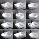 Nordic ceramic wash basin table oval household wash basin bathroom balcony rectangular art basin 300 single basin with drain