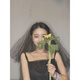 Renshanxiang black veil, cool style wedding dress, internet celebrity photo props, cool style creative atmosphere veil, black double layer, with hair comb