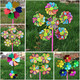 Buntes Windmühlen Kindergartenpark Event Dekoration Plastik Windmühle Kinderspielzeug landschaftlicher Windmühle Bunt sieben Blatt Windmühle