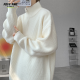 
Foss Phil sweater men's autumn and winter Korean casual half-high stand collar solid color pullover knit top MY6806 beige white XL