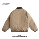 AVVLD美式底特律工装棉服男冬季加厚保暖宽松潮流百搭翻领棉衣外套男 灰绿色 2XL