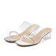 BELLE HEHE VERHALTUNG DICK FEHR FLIP-FLOPS FÜR Women transparente Gurtschuhe A9B1DBT4 Silber 36