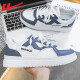 Zapatos oficiales de los hombres del guerrero Zapatos de primavera de primavera. Altura para hombres zapatos blancos que mejoran zapatos casuales de cuero zapatos deportivos blancos y azules 42
