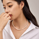Queen of Pearls 14K Gold Freshwater Pearl Necklace Female Highlight 4-5mm Pearl Clavicle Chain