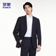 ROMON suit suit men's business commuter professional formal suit gentleman groomsman suit wedding dress 2502 black 2XL