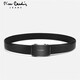 Pierre Cardin Men's Belt, homme véritable cuir de boucle automatique de boucle automatique de boucle intérieure boucle mate d'affaires cadeau d'anniversaire cadeau pour petit ami mari mat