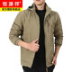 Hengyuanxiang brand men's jacket men's jacket autumn and winter plus velvet jacket men's winter casual clothes 2024 new men 9898 [Military green] removable hat-no additional price plus velvet 2XL 185Specifications (165Jin [Jin equals about 0.5 kg])
