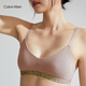 Calvin Klein内衣女士美拉德ck提花轻运动薄垫柔软上托无钢圈背心文胸QF7398AD PET-灰咖色 M