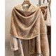 Ordo cashmere family specialty autumn and winter new warm scarf for women's dual-purpose shawl scarf fashionable scarf sheep forest rice gray