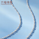 Lukfook Jewelry Platinum 950 Simple Carved Beads Platinum Necklace Plain Chain Price G07P0005DS 40cm-4.89g (including labor cost 553 yuan)