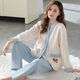 Yalu pajamas for women in autumn and winter thin cotton 2025 new mezzanine air cotton home clothes for outdoor wear XP4839/TF6105 M [80100Jin[Jin equals 0.5 kg]]