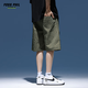 
Foss Phil shorts men's summer workwear trendy brand casual ice silk mid-pants loose sports five-point pants 9906 military green L